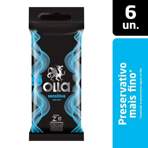 Preservativo Olla Sensitive Mais Fino 6 Unidades