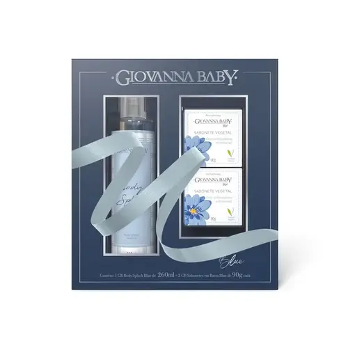 Kit Giovanna Baby Blue - Body Splash 260ml + 2 Sabonetes 90g