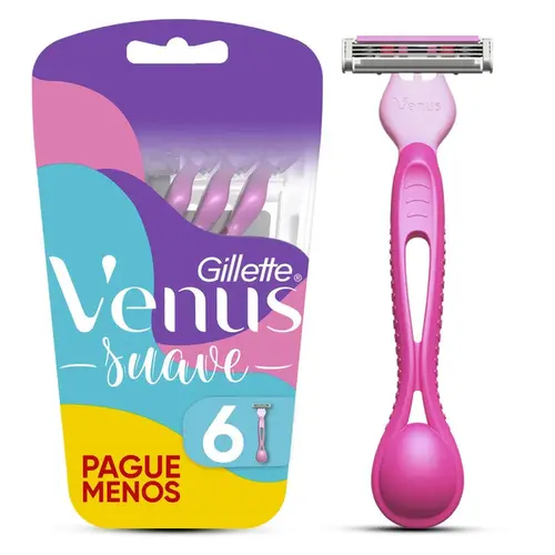 Aparelho de Depilar Gillette Venus Suave 6 Unidades