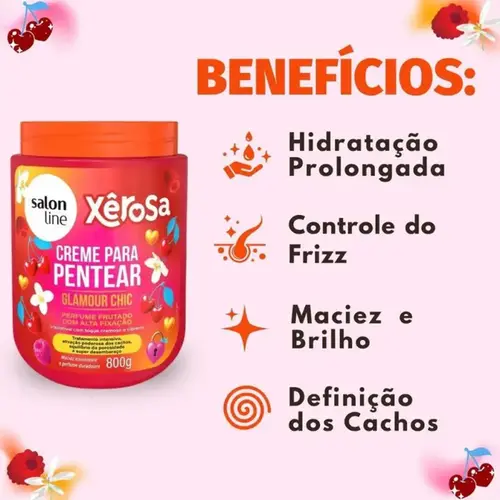Creme para Pentear Salon Line Xêrosa Glamour Chic 800g