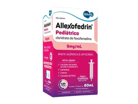 Allexofedrin Pediátrico 6mg/ml - Xarope Sabor Framboesa com 60ml