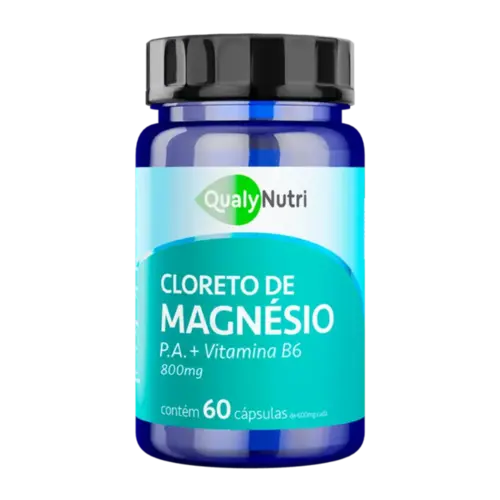 Cloreto de Magnésio P.A + Vitamina B6 800mg com 60 Cápsulas