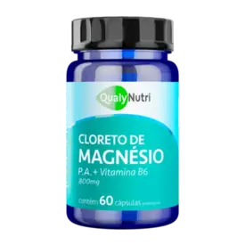 Cloreto de Magnésio P.A + Vitamina B6 800mg com 60 Cápsulas