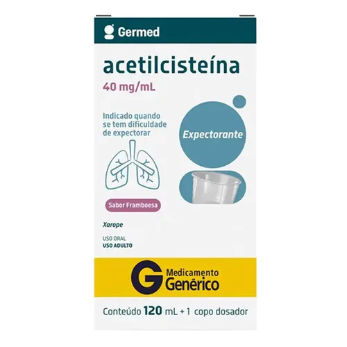 Acetilcisteína 40mg/ml Adulto 120ml - Germed - Genérico