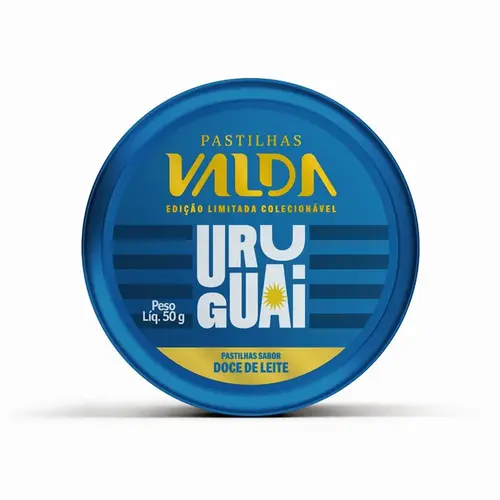 Pastilha Valda World Uruguai Doce de Leite Lata 50g