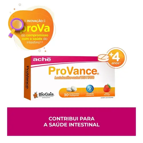 Probiótico ProVance - Sabor Morango - 30 Comprimidos - Aché