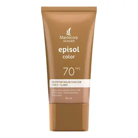 Protetor Solar Facial Episol Color Tom 2 Claro FPS70 40ml