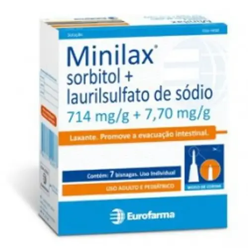 Minilax Pediátrico 714mg/g + 7,70mg/g Momenta 7 Bisnagas de 6,5g