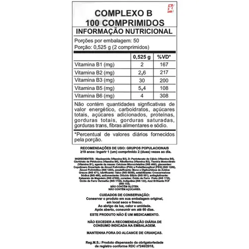Complexo B Arte Nativa 100 Comprimidos