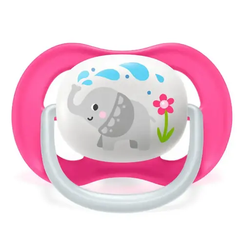 Chupeta Philips Avent Ultra Air 6-18 Meses Menina Elefante 1 Unidade