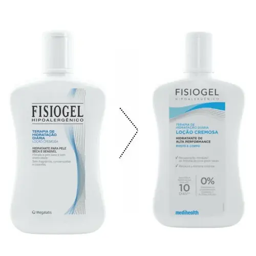 Loção Hidratante Corporal Fisiogel Hidratação Diária Pele Seca e Sensível 100ml