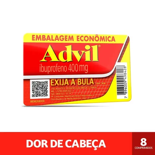Advil 400mg 8 Cápsulas