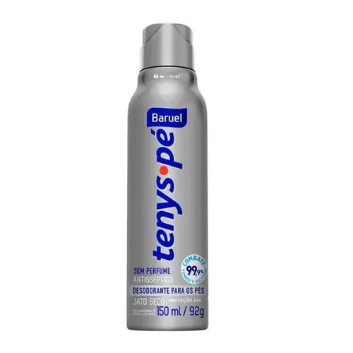 Desodorante para os Pés - Tenys Pé Baruel Sem Perfume Jato Seco Aerosol 150ml