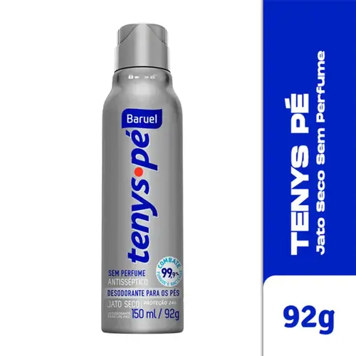 Desodorante para os Pés - Tenys Pé Baruel Sem Perfume Jato Seco Aerosol 150ml