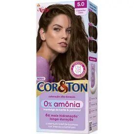 Tintura Cor&Ton Sem Amônia Castanho Claro 5.0 - 1 Unidade