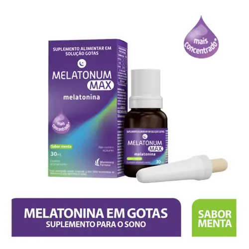 Melatonina Melatonum Max Gotas Menta 30ml