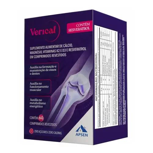 Suplemento Alimentar Verical 60 Comprimidos