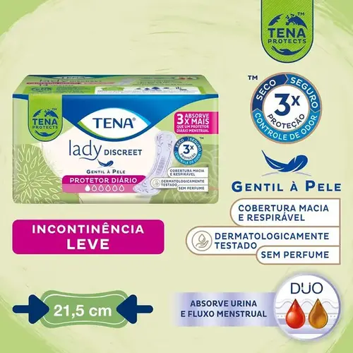 Protetor Diário - Tena Lady Discreet Liner - 14 Unidades