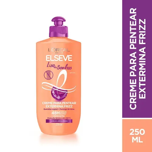 Creme Para Pentear Elseve Liso dos Sonhos Extermina Frizz 250ml