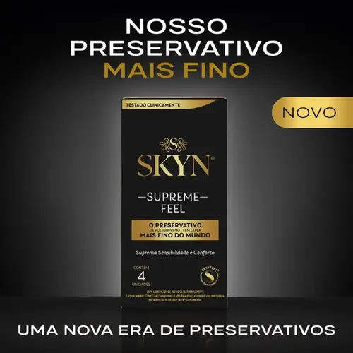 Preservativo Blowtex Skyn Supreme com 4 Unidades