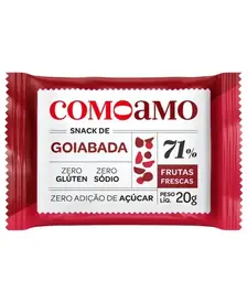 Snack de Goiabada Como Amo - Zero Açúcar e Zero Glúten 20g