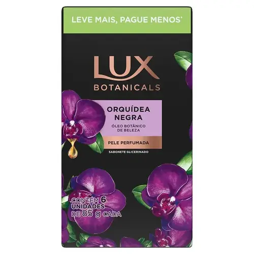 Kit Sabonete em Barra Lux Botanicals Orquídea Negra 6 Unidades de 85g