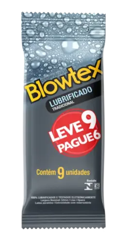 Preservativo Blowtex Tradicional Lubrificado 9 Unidades