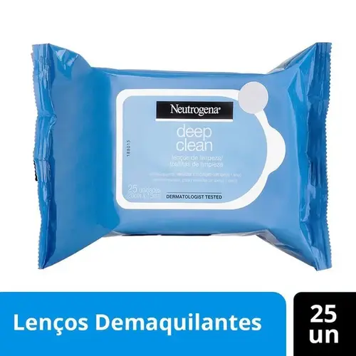 Lenço Demaquilante Neutrogena Deep Clean - 25 Unidades