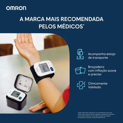 Aparelho Medidor de Pressão Digital de Pulso Omron HEM-6181