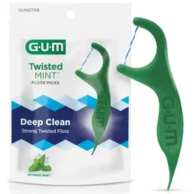 Fio Dental com Cabo GUM Flosser Twisted Mint 20 unidades