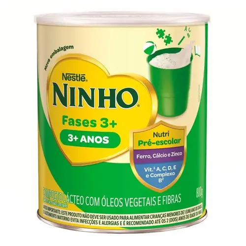 Composto Lácteo Ninho Fases 3+ 800g - 3 a 5 Anos - Nestlé