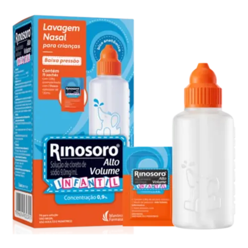 Rinosoro Alto Volume Infantil 15 Sachês + Frasco Aplicador 120ml