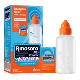 Rinosoro Alto Volume Infantil 15 Sachês + Frasco Aplicador 120ml