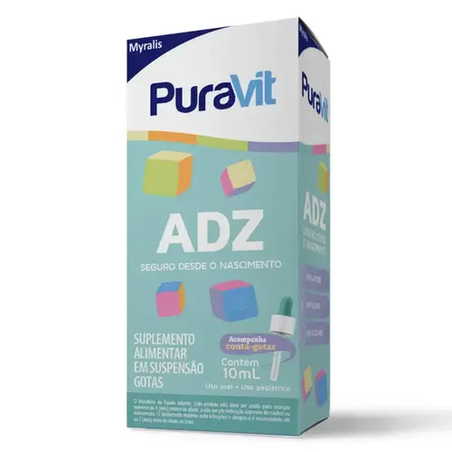 Suplemento Alimentar Infantil Puravit ADZ Gotas 10ml