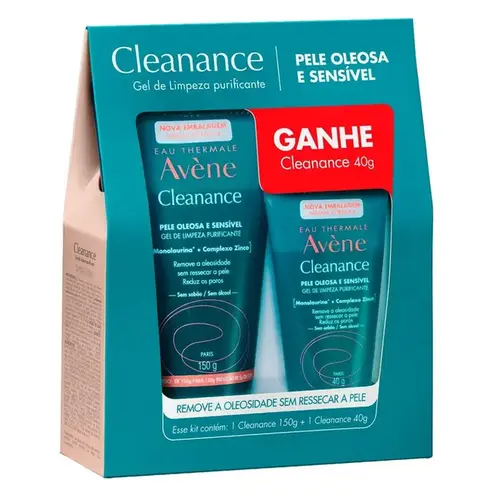 Kit Gel de Limpeza Avène Cleanance 150ml Ganhe 40ml