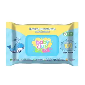 Toalhas Umedecidas Baby Club Premium 100 Folhas