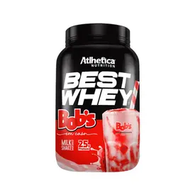 Whey Protein Best Whey Bob's Milkshake de Morango 900g - Atlhetica Nutrition