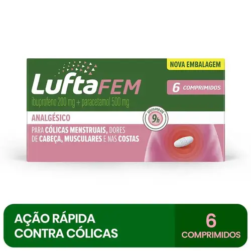 Luftafem 200mg + 500mg 6 Comprimidos