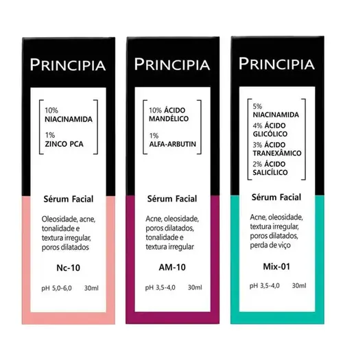 Kit Trio Principia Antiacne NC-10 + MIX-01 + AM-10