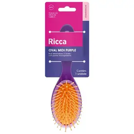 Escova de Cabelo Ricca - Oval Almofadada - 1 Unidade