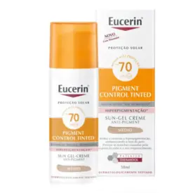 Protetor Solar Facial Eucerin Sun Pigment Control Tinted - Cor Médio FPS70 50g