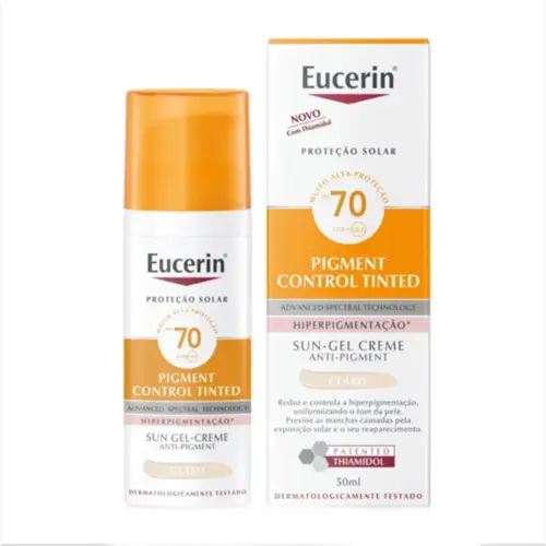 Protetor Solar Facial Eucerin Sun Pigment Control Claro FPS 70 50ml
