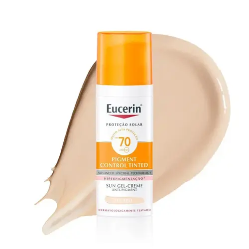 Protetor Solar Facial Eucerin Pigment Control Tinted FPS70 Cor Claro 50ml