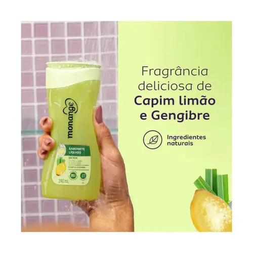 Sabonete Líquido Monange Detox 240ml
