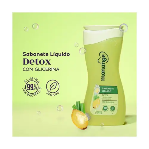 Sabonete Líquido Monange Detox 240ml