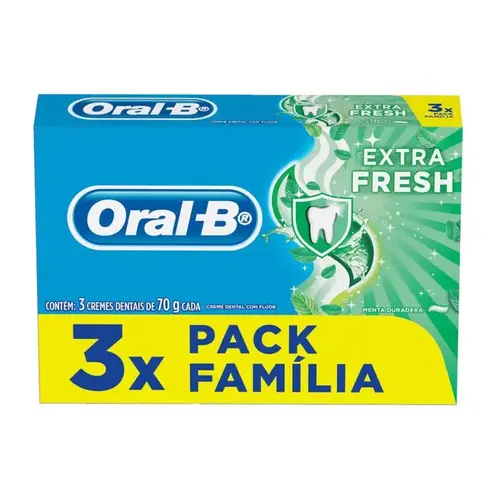 Kit Creme Dental Oral B Extrafresh 3 Unidades 70g Cada