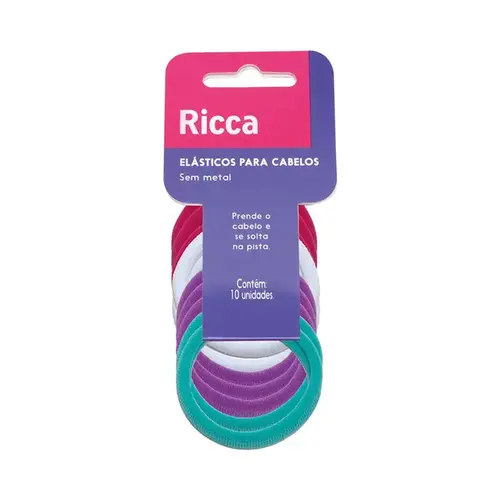 Elástico de Cabelo Básico 4 Unidades - Ricca