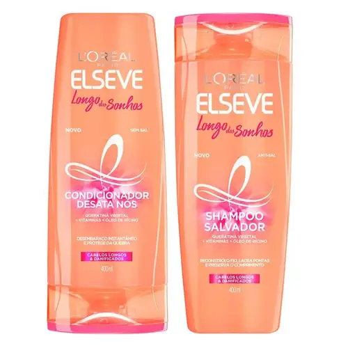 Kit Elseve Longos Dos Sonhos Shampoo 375ml + Condicionador 170ml - L'Oréal Paris