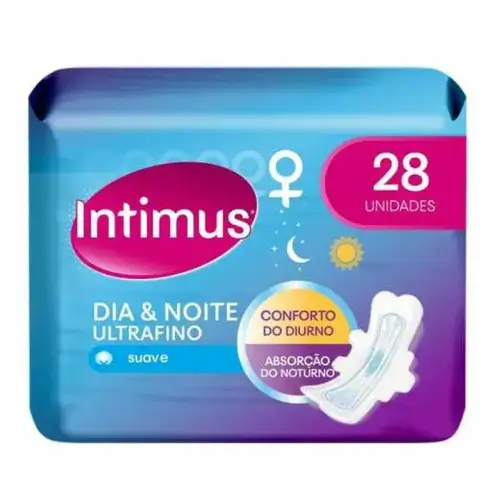 Absorvente Intimus Dia & Noite Ultrafino Suave com Abas 28 Unidades