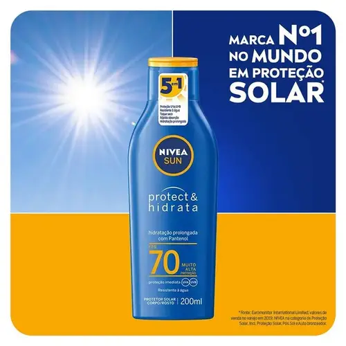 Protetor Solar Nivea Sun Protect & Hidrata FPS70 200ml